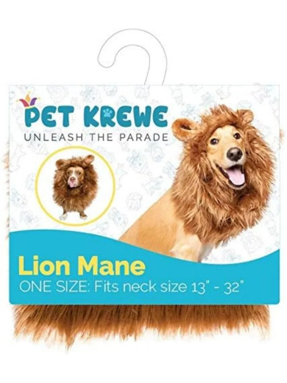 Large Dog Lion Mane Costume & Wig - Fun Pet Costume for Halloween & Parties